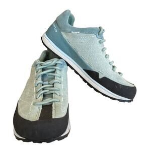 Grafton Women's Hiking Shoes Size 6.5 Green Suede Trail Running Sneaker